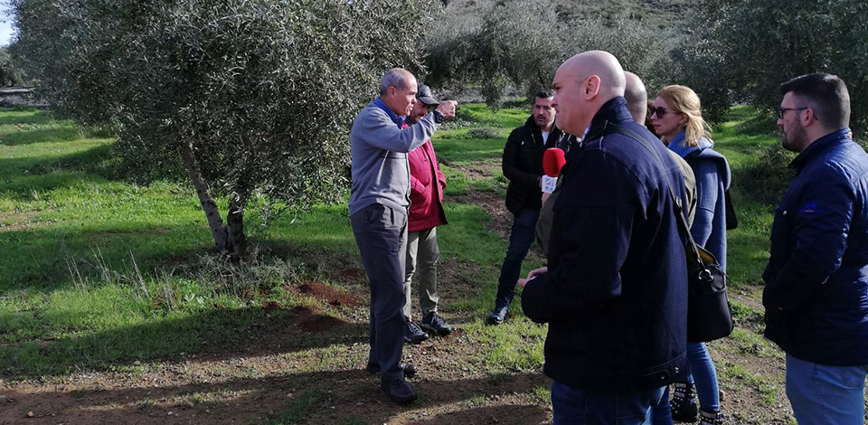 Visita al campo con periodistas en Archidona, 27 de noviembre.